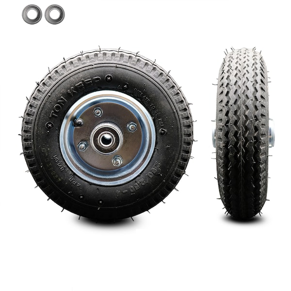 SCC - 8" x 2.5" Pneumatic Wheel Only with 3.1875" Centered Hub and Ball Bearings